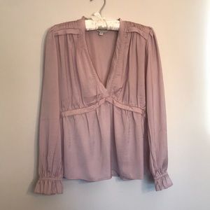 Champagne colored silk Lucky Brand blouse